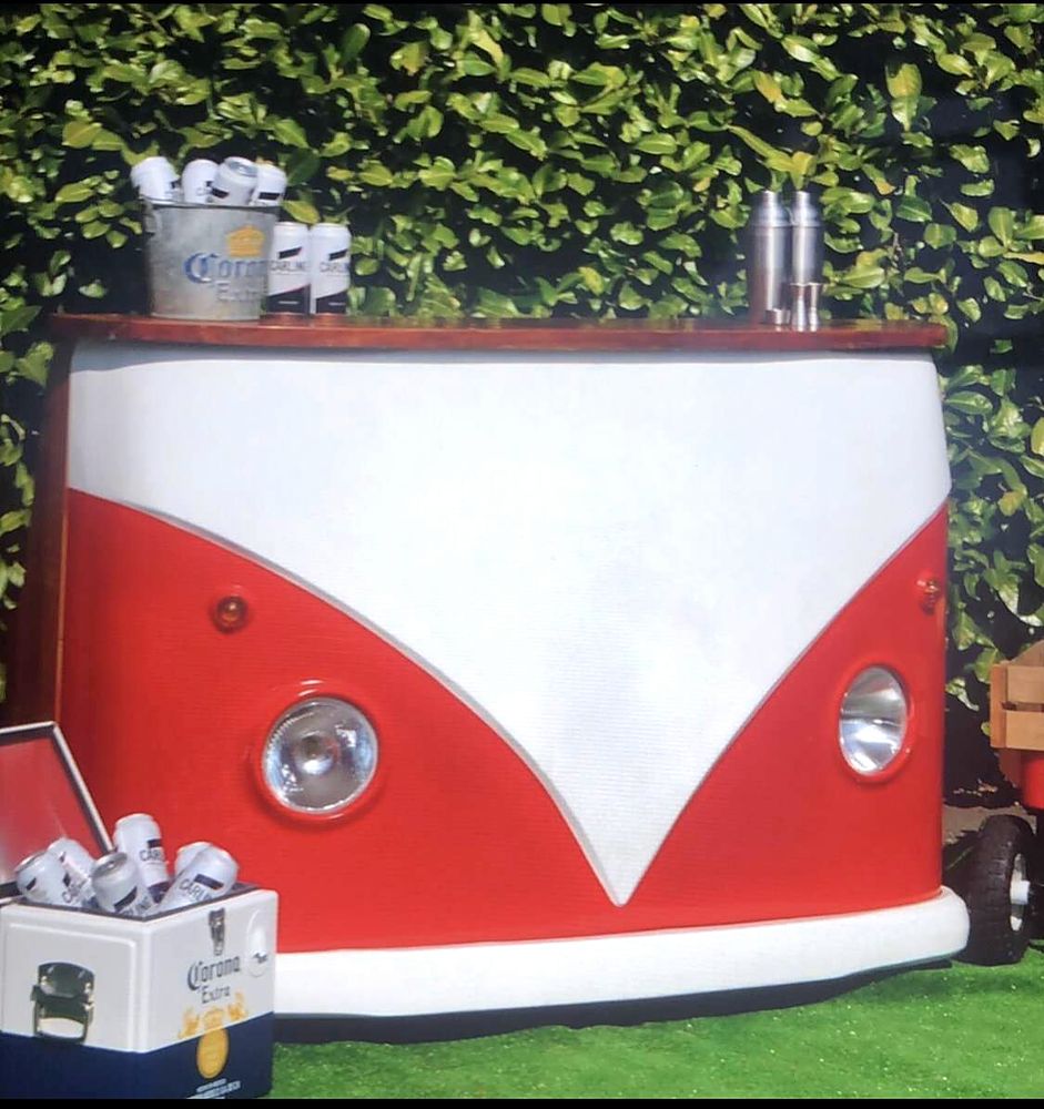 A home bar built from a camper van front, in one of our Jesmond houses