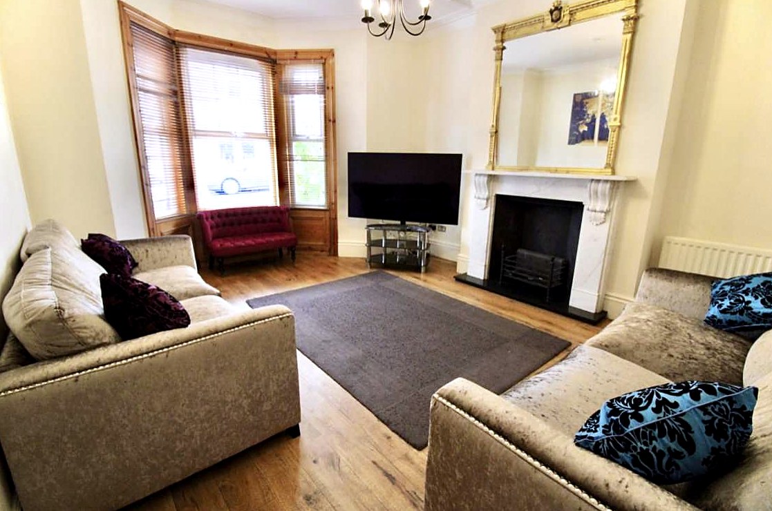 The lounge at 64 Buston Terrace, Jesmond